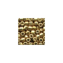 MH Glass Pebble Beads 05557 - old gold