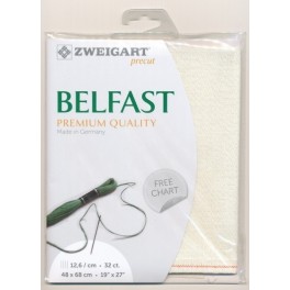 Zweigart Belfast Precut dunkelblau, 48x68 cm