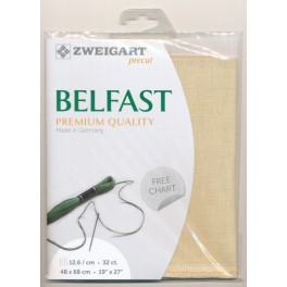 Zweigart Belfast Precut hellsand, 48x68 cm