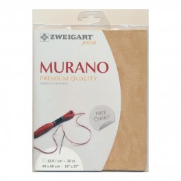 Zweigart Vintage Murano milchkaffee, Precut 48x68 cm