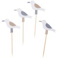 Deko-Picker Möwe natur, 4 Stück
