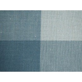 großkariertes Leinen rauchblau/hellblau, 75 x 180 cm