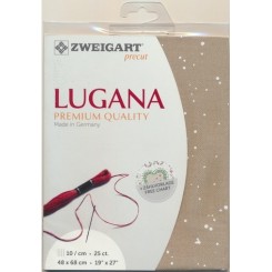 Zweigart Lugana granit, Precut 48x68 cm