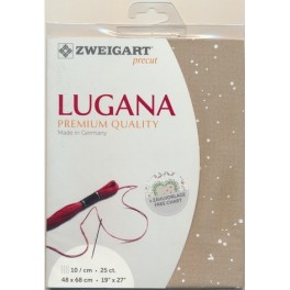 Zweigart Lugana granit, Precut 48x68 cm