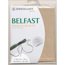 Zweigart Belfast schiefer, Precut 48x68 cm