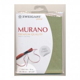 Zweigart Murano moosgr&uuml;n, Precut 48x68 cm