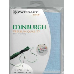 Zweigart Edinburgh eisblau, Precut 48x68 cm