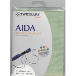 Aida mit 6,4 St./cm, resedagrün, Precut 48x53 cm
