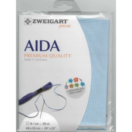 Aida mit 8 St./cm, hellmokka, Precut 48x53 cm