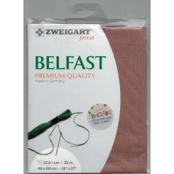 Zweigart Belfast zimtbraun, Precut 48x68 cm
