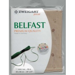 Zweigart Belfast Coffee, Precut 48x68 cm