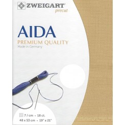 Aida mit 7 St./cm, bronze, Precut 48x53 cm
