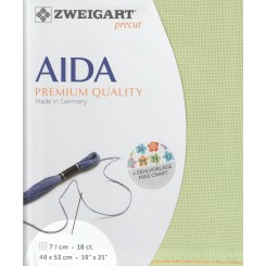 Aida mit 7 St./cm, resedagrün, Precut 48x53 cm