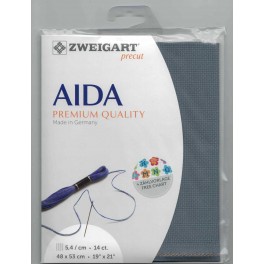 Aida mit 5,4 St./cm, dunkles Zinn
