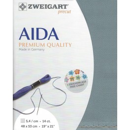 Aida mit 5,4 St./cm, flieder, Precut 48x53 cm