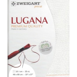 Zweigart Lugana koralle, Precut 48x68 cm