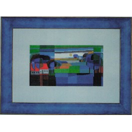 Landschaft in Blau