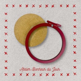 Deko-Stickringe mini - 5,7 cm | rot